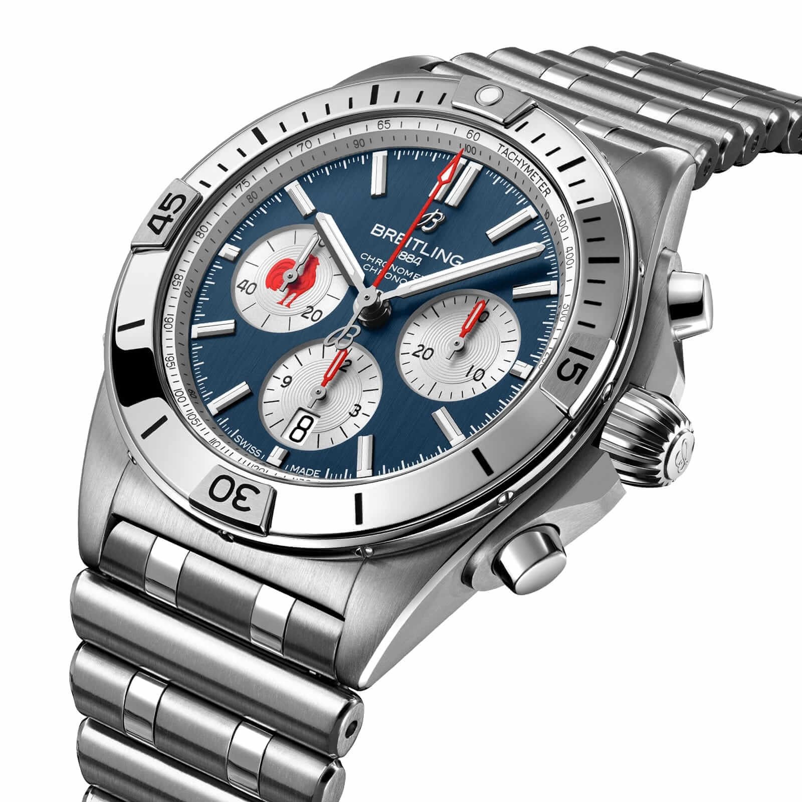Alternative view of Breitling Chronomat B01 ??Six Nations France?? AB01442A1A1A1 Authentic Replica Edition