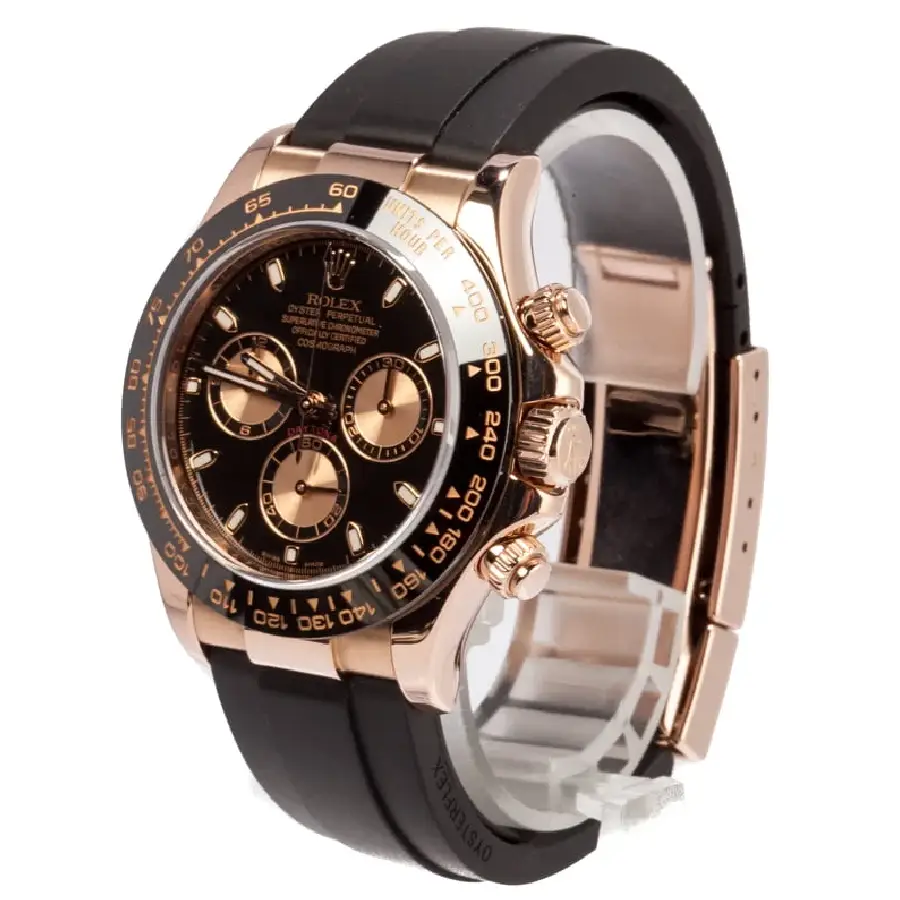 Alternative view of Rolex Daytona 116515LN ??Everose Gold Black Dial?? Precision Duplicate 1:1