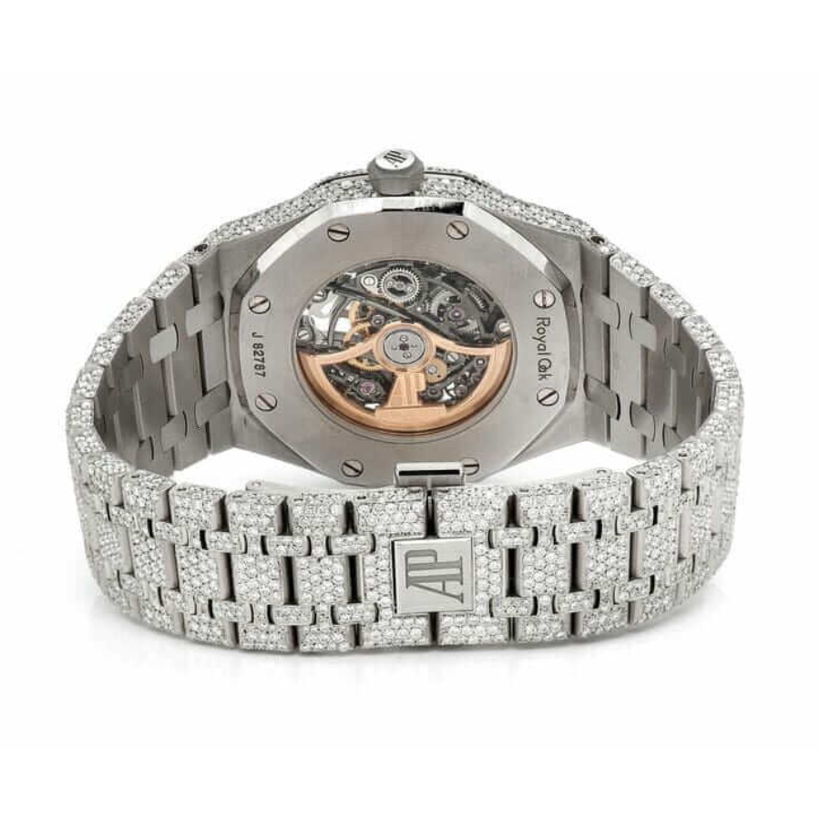 Alternative view of Audemars Piguet Royal Oak ??Iced Out?? A110BL72 Ultimate Clone Quality