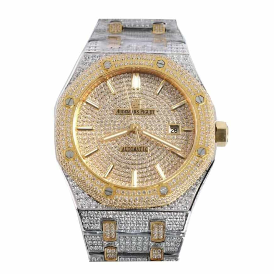 Audemars Piguet Royal Oak ??Iced Out Yellow Gold?? 15400SR.OO.1220SR.01 Premium Duplicate