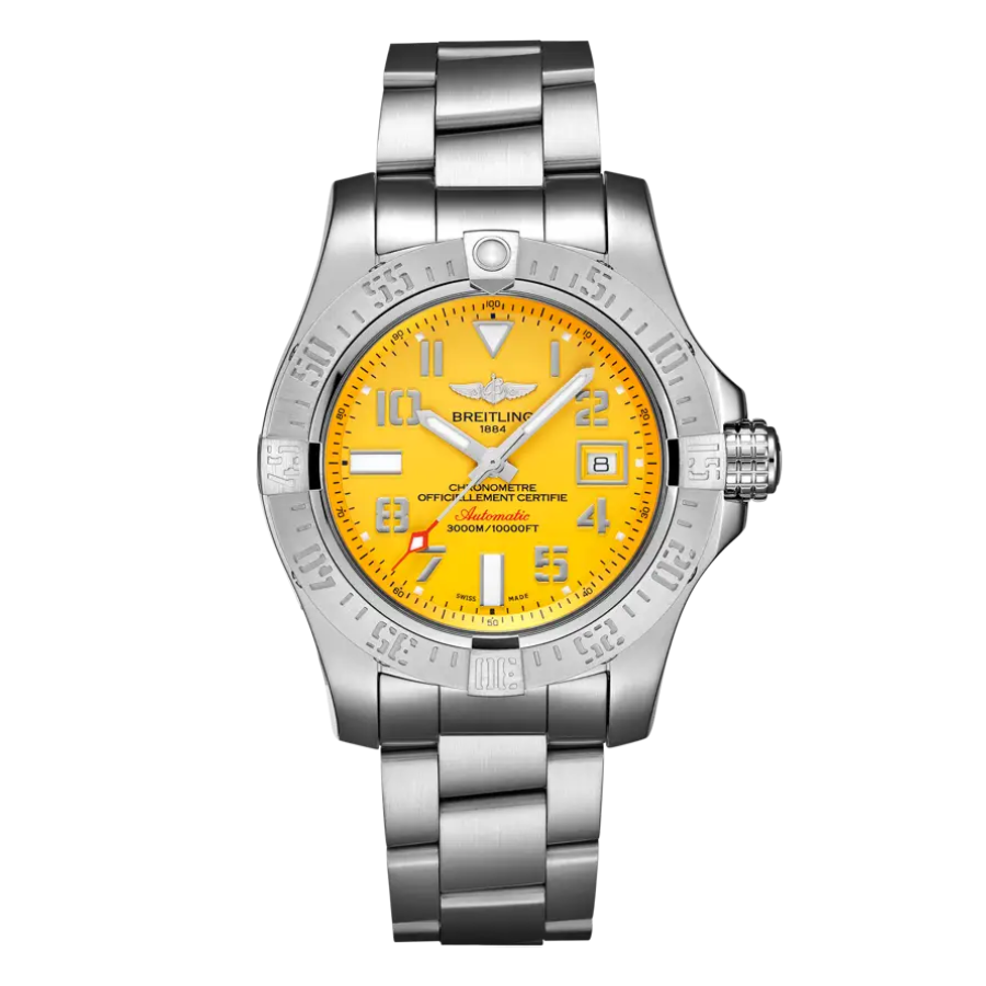 Breitling Avenger II Seawolf A17331 ??Yellow Dial?? Perfect Clone Edition