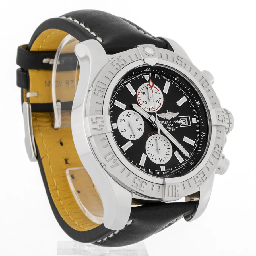 Alternative view of Breitling Super Avenger II A13371 ??Black Dial?? Exclusive Clone 1:1