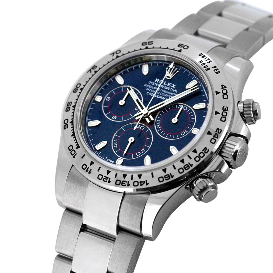 Alternative view of Rolex Daytona Cosmograph 116509 ??White Gold Blue Dial?? Mirror Clone Quality