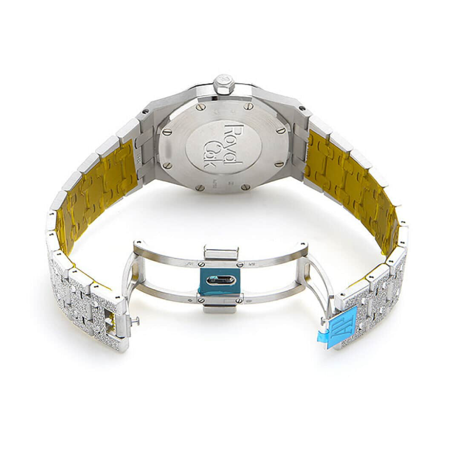 Alternative view of Audemars Piguet Royal Oak 67653BC.GG.1263BC.02 ??Frosted?? Blue Dial Collector??s Clone 1:1