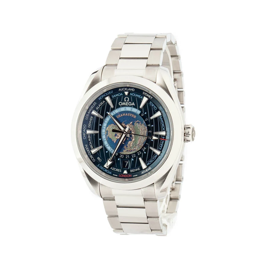 Alternative view of Omega Seamaster Aqua Terra Worldtimer 220.10.43.22.03.001 Signature Clone 1:1
