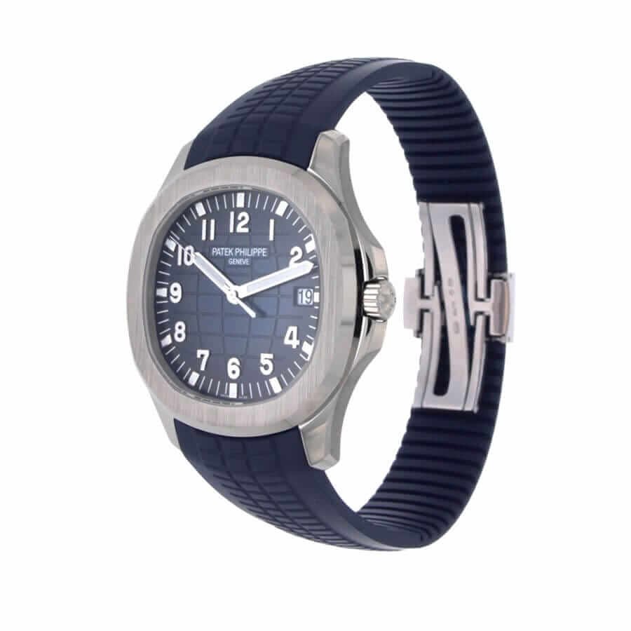 Alternative view of Patek Philippe Aquanaut White Gold Blue Dial 5168G-001 Perfect Duplicate 1:1