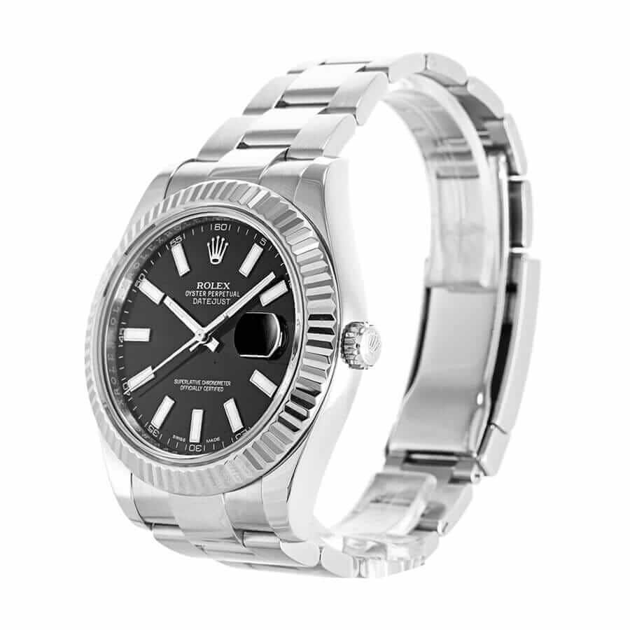 Alternative view of Rolex Datejust Automatic Black Dial 116334BKSO Top Replica 1:1
