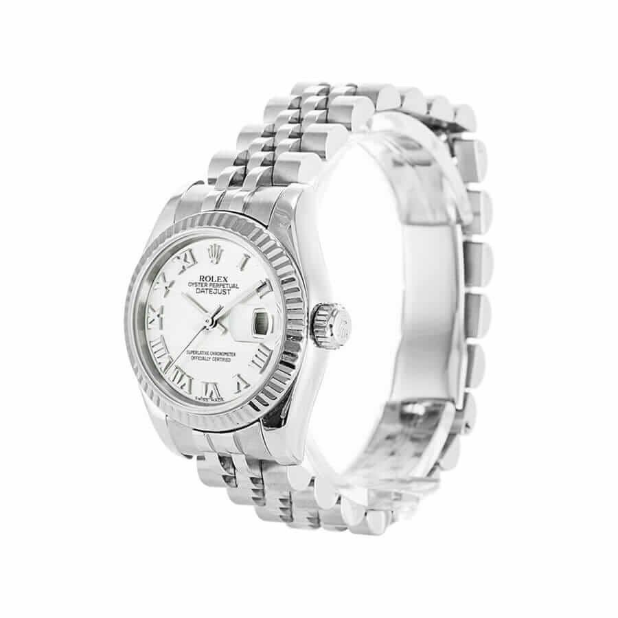 Alternative view of Rolex Datejust White Roman Numeral Dial 179174 Exact Replica 1:1