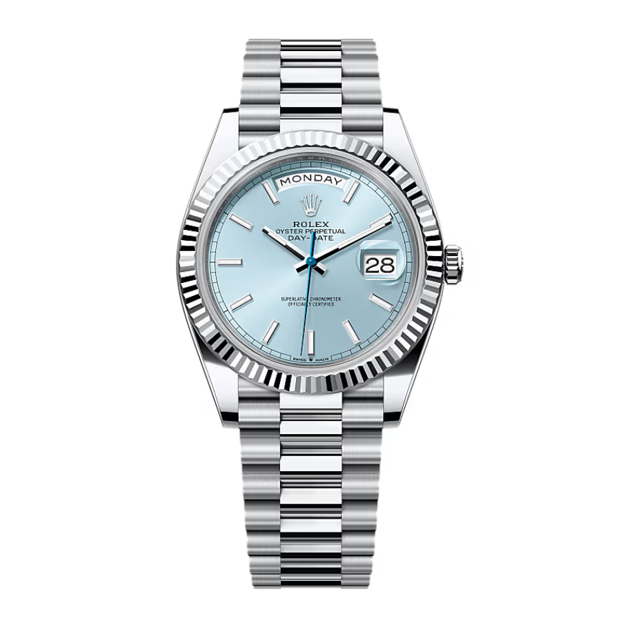 Rolex Day-Date 228236 ??Ice Blue Grooved?? Super Clone Quality