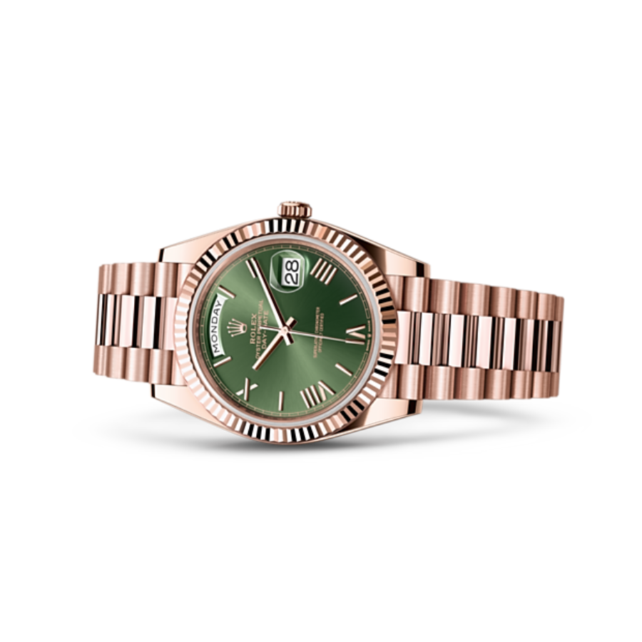 Rolex Day-Date 228235 ??Everose Green Roman Dial?? True to Original Copy - 图片 3