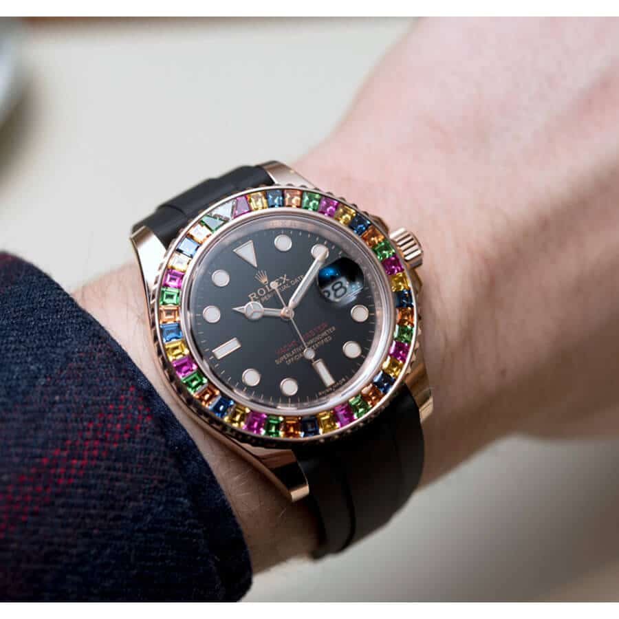 Rolex Perpetual Yacht-Master Gem-Set Bezel 116695 SATS Handcrafted Clone Quality - 图片 4