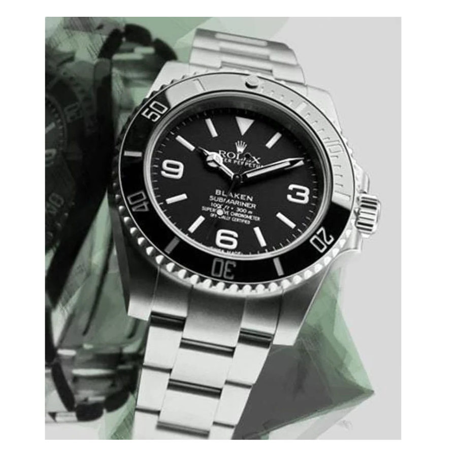 Alternative view of Rolex Submariner 6190 Blaken ??Black Dial?? Mirror Clone Quality