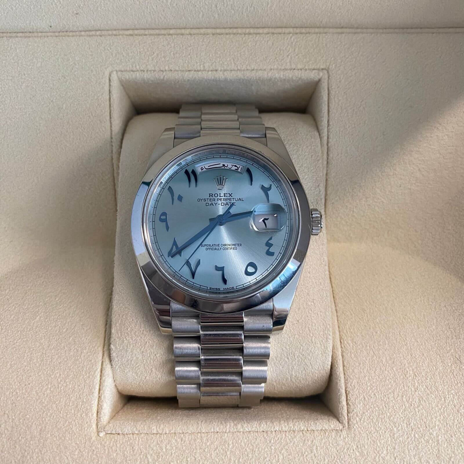 Alternative view of Rolex Day-Date 228206 ??Ice Blue?? First-Class Clone