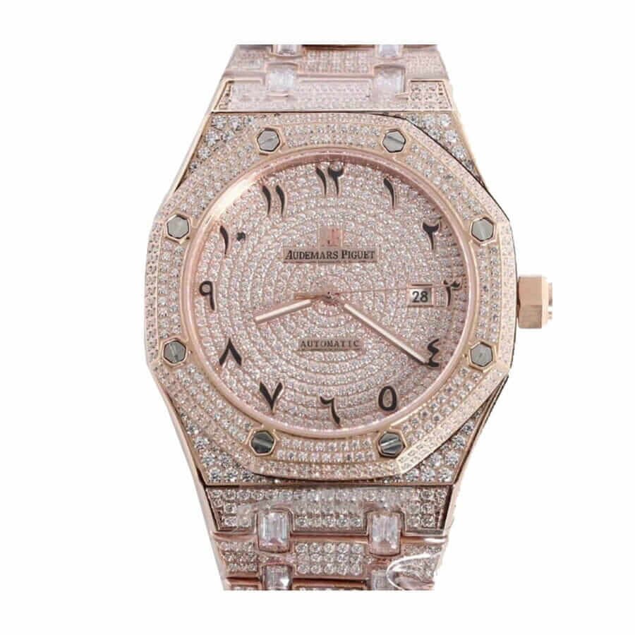 Audemars Piguet Royal Oak AP160SF296 ??Iced Out Rose Gold?? Top Grade Replica