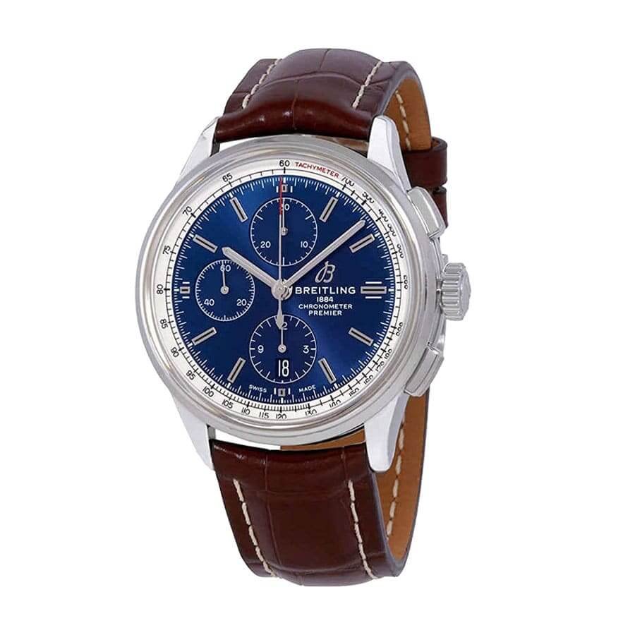 Alternative view of Breitling Premier B01 Chronograph A13315351C1P2 ??Blue Dial?? Masterpiece Replica