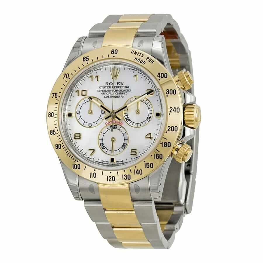 Alternative view of Rolex Daytona Two-Tone 116523 ??White Dial?? Authentic Super Replica