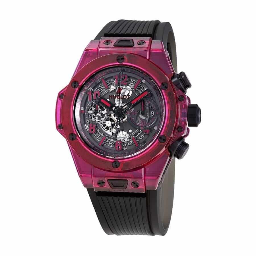 Alternative view of Hublot Big Bang Unico ??Red Sapphire?? Skeleton 411.JR.4901.RT Ultra Detailed Clone