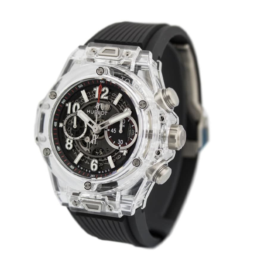 Alternative view of Hublot Big Bang Unico ??Sapphire Case?? 411.JX.1170.RX Precision Duplicate 1:1