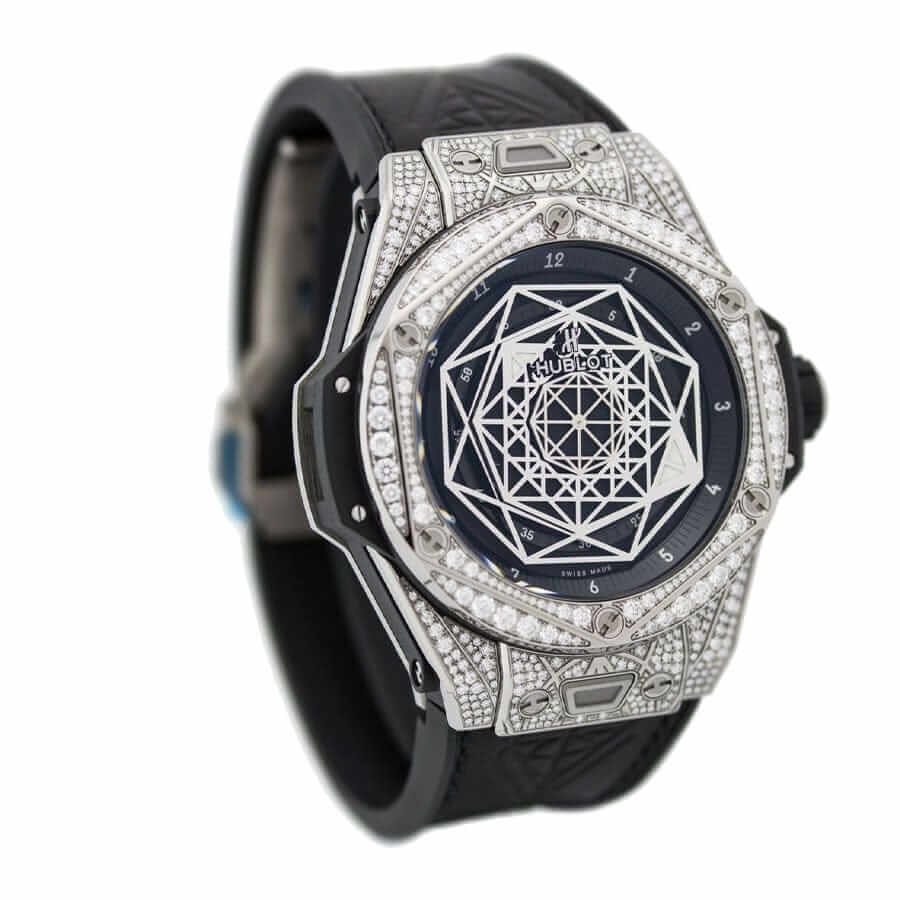 Alternative view of Hublot Big Bang ??Iced Out?? Diamond 415.NX.1112.VR.1704.MXM17 Masterpiece Clone