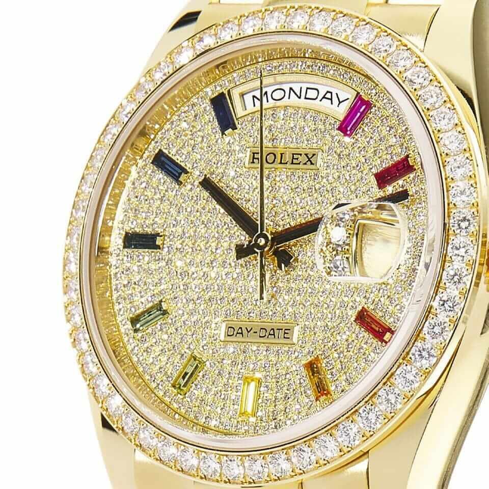 Rolex Day-Date 128348RBR ??Pave Diamond Dial?? Perfect Duplicate Edition - 图片 4