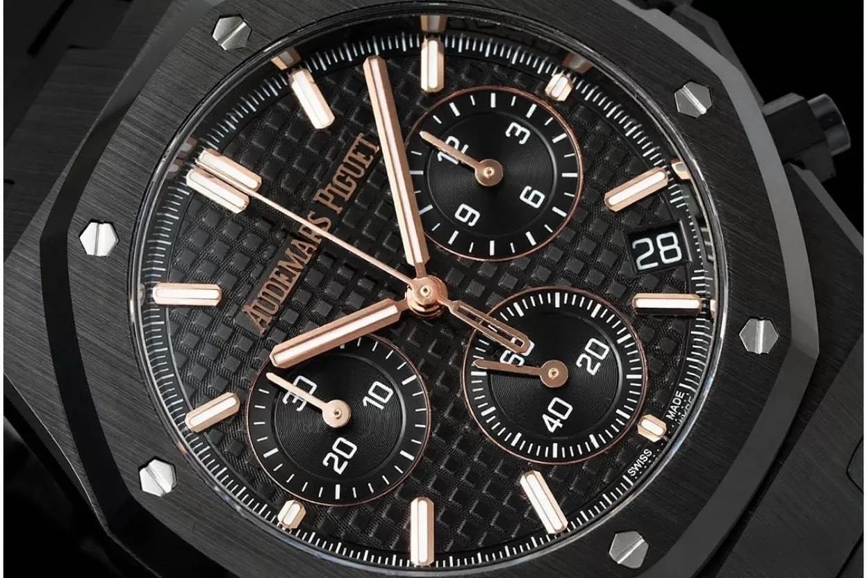 Royal Oak Chrono 26240CE 41mm Ceramic/Cer Black Dial APS V2 SH4401 Super Clone - Image 3
