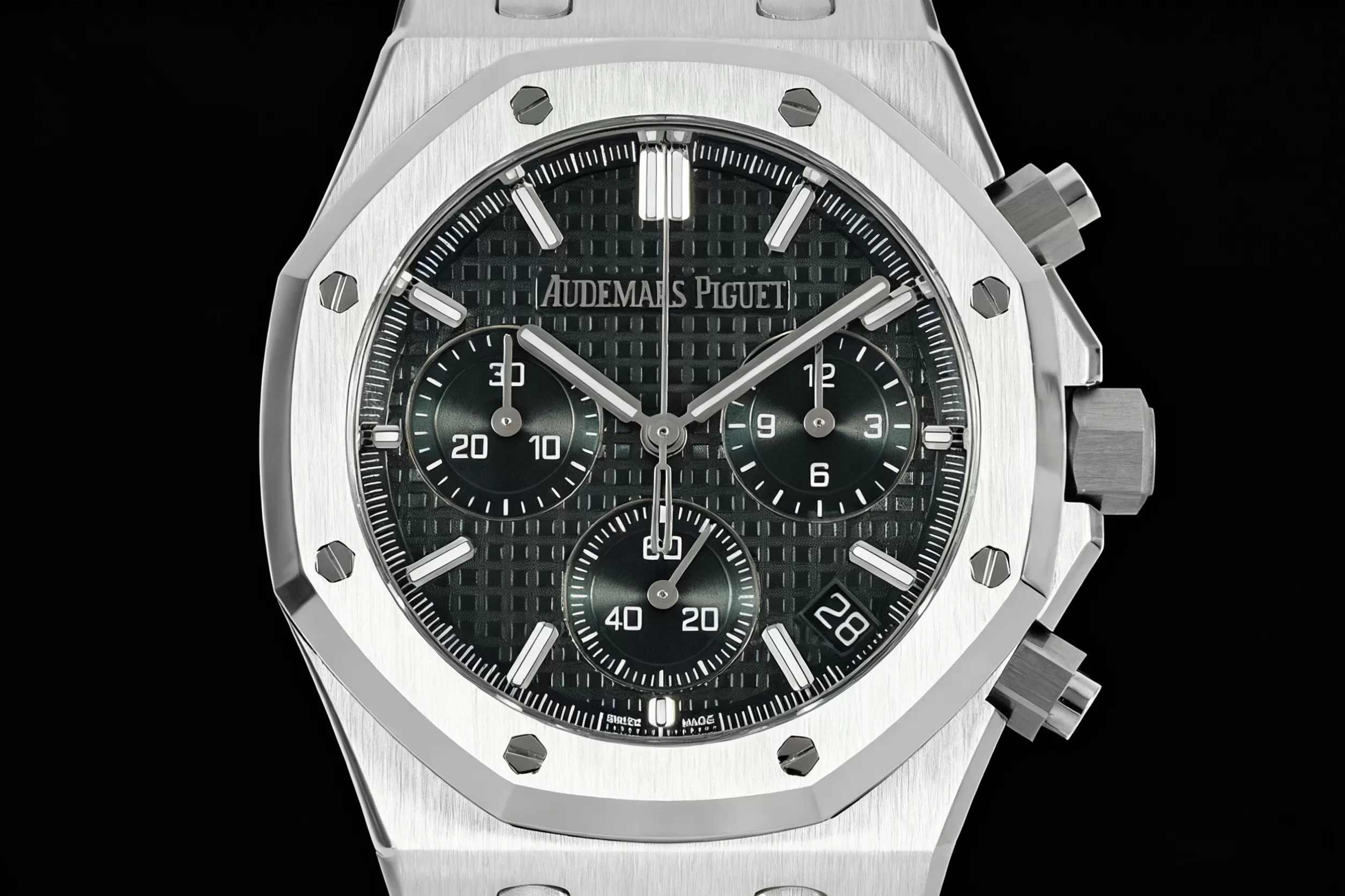 Alternative view of Royal Oak Chrono 26240ST 41mm SS/SS Green Dial APS V2 SH4401 Super Clone