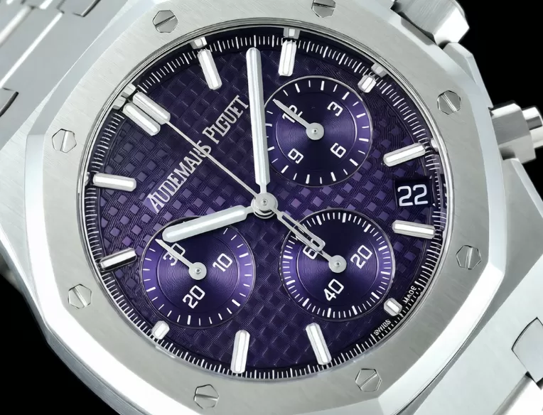 Royal Oak Chrono 26240ST 41mm SS/SS Purple Dial APS SH4401 Super Clone - 图片 3