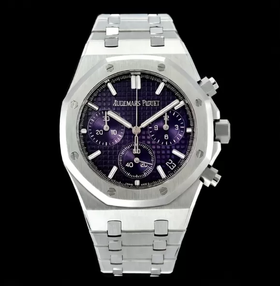 Royal Oak Chrono 26240ST 41mm SS/SS Purple Dial APS SH4401 Super Clone - 图片 4