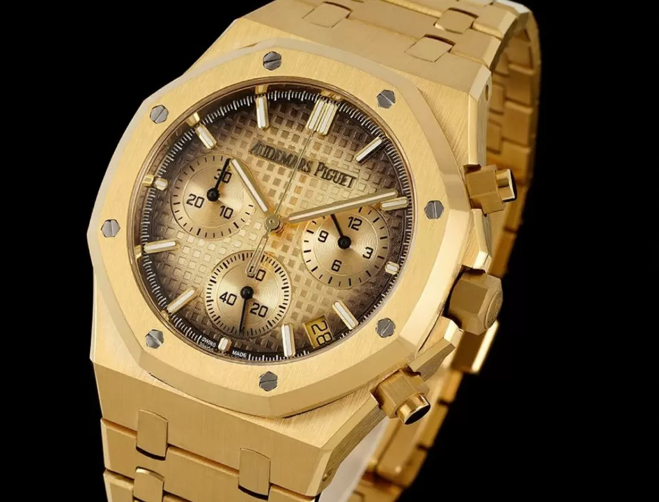 Royal Oak Chrono 26240BA 41mm YG/YG Gold Dial APS SH4401 Super Clone
