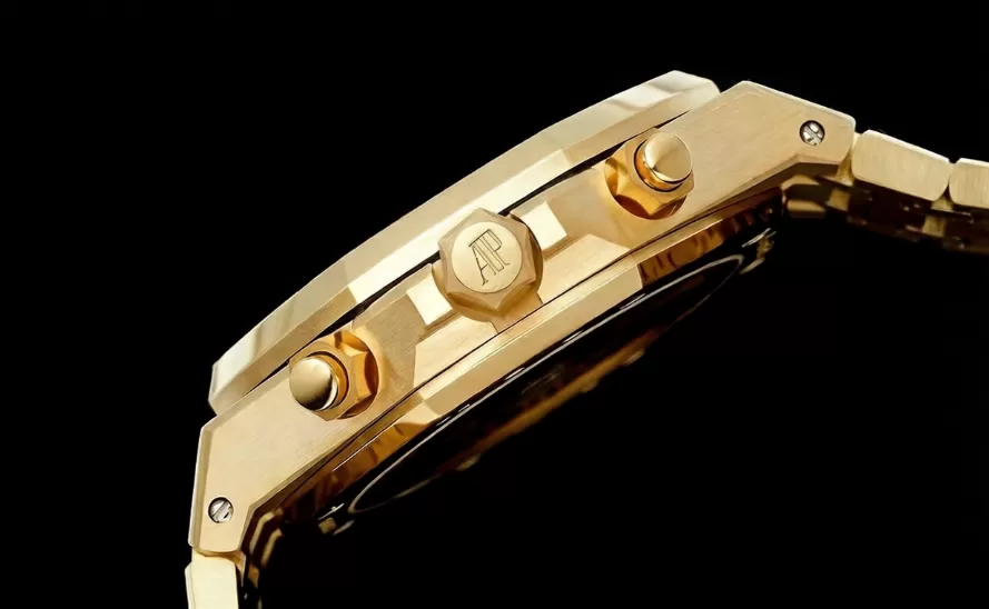 Royal Oak Chrono 26240BA Frosted 41mm YG/YG Gold/Blk APS SH4401 Super Clone - Image 6