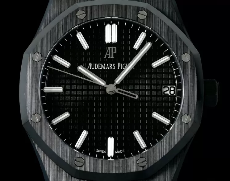 Alternative view of Royal Oak 41mm 15500 Black Ceramic/Cer Black Dial APSF A4302 Super Clone