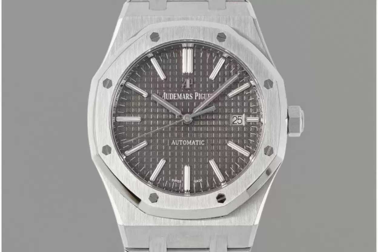 Alternative view of Audemars Piguet - Royal Oak 15400 SS/SS Grey ZF V2 A3120 Super Clone