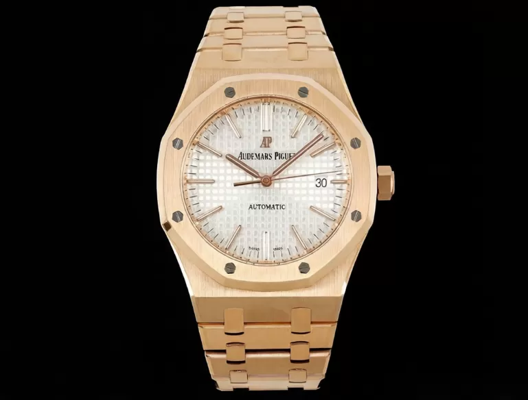 Alternative view of Royal Oak 15400 RG/RG White/Stk ZF V2 A3120 Super Clone