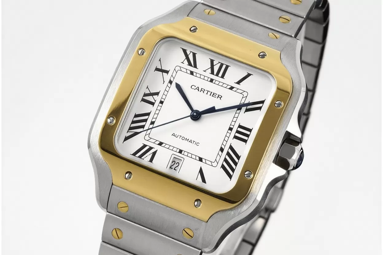 Cartier - Santos De Cartier 2018 Mens XL 40mm YG/SS Wht BVF MY9019
