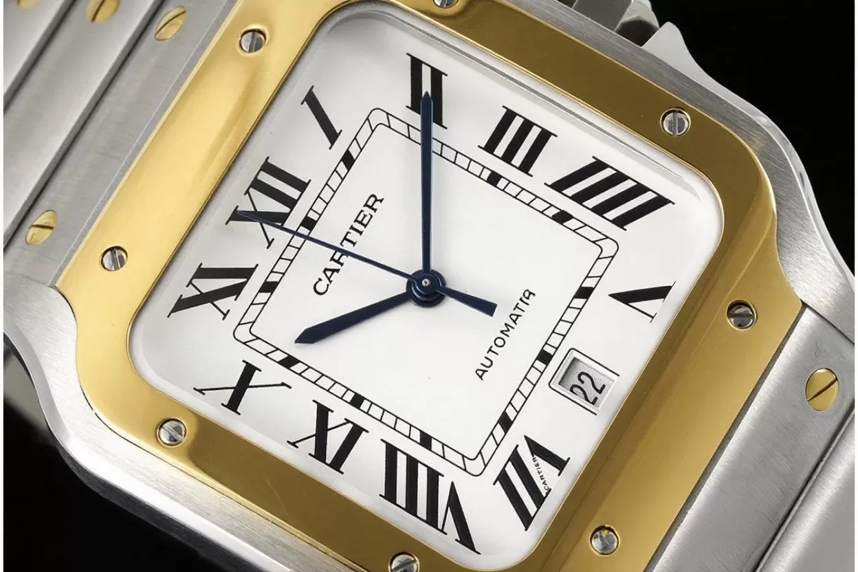 Cartier - Santos De Cartier 2018 Mens XL 40mm YG/SS Wht BVF MY9019 - 图片 5