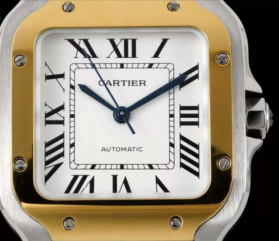 Alternative view of Santos De Cartier 35mm YG/SS Wht BVF MY9039