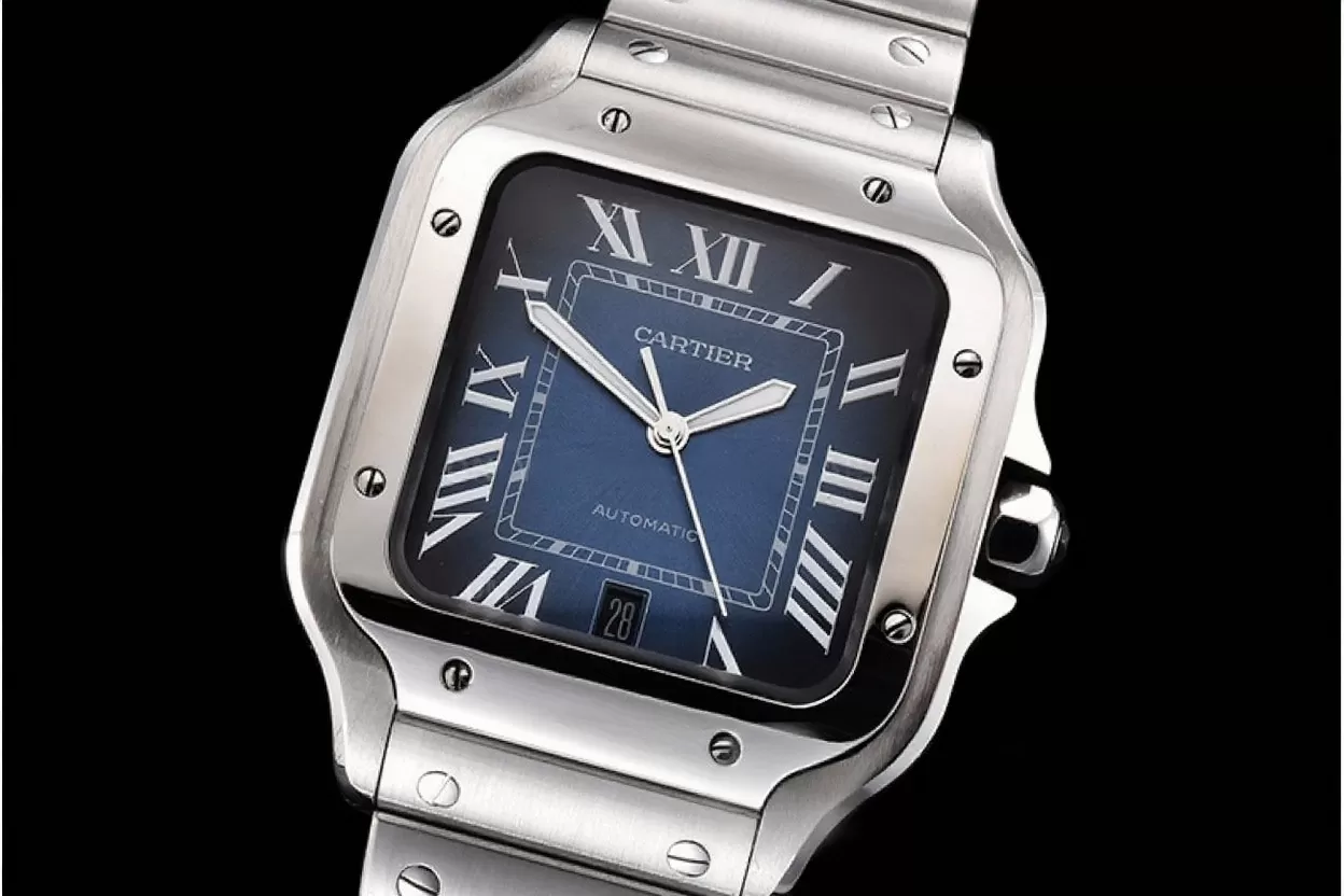 Cartier - Santos De Cartier 40mm Mens XL SS/SS Blue 3KF MY9015 - Image 9