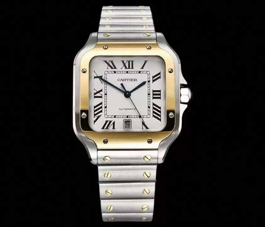 Cartier - Santos De Cartier Mens XL YG/SS White 3KF MY9015 - Image 22