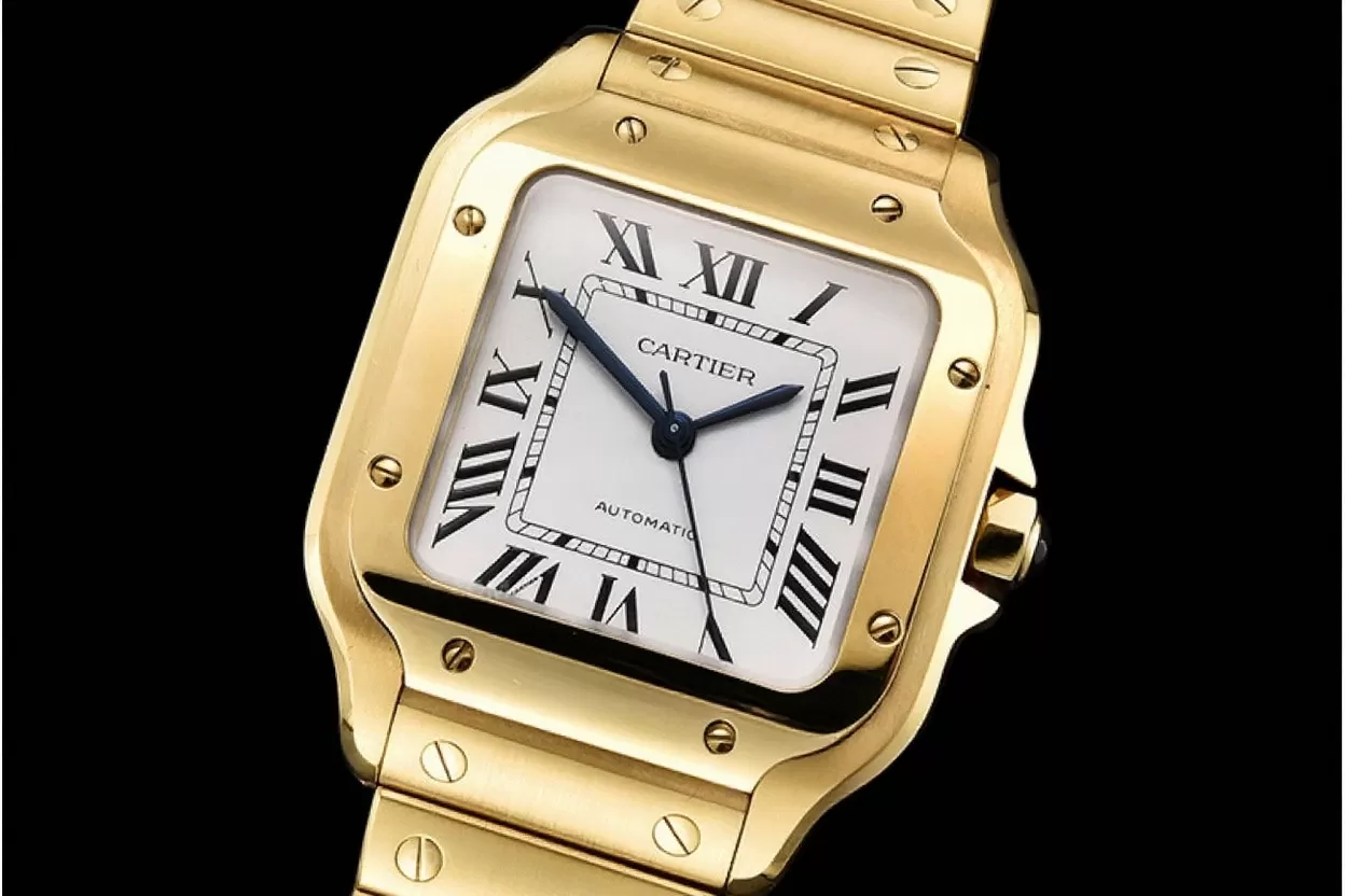 Cartier - Santos De Cartier 35mm Mens YG/YG White 3KF MY9015 - 图片 6