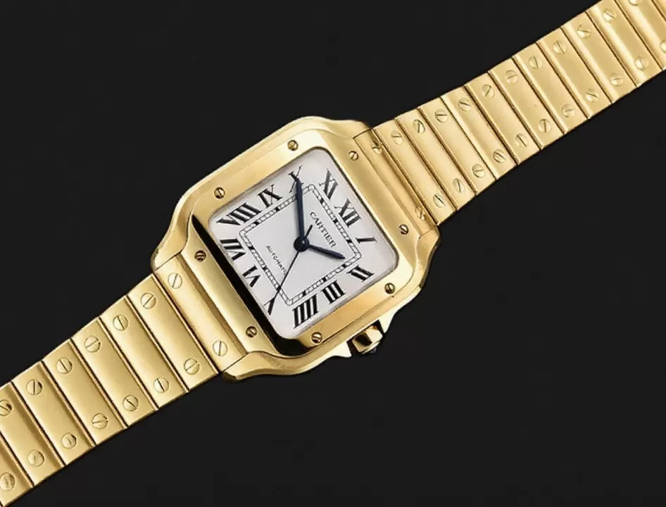 Cartier - Santos De Cartier 35mm Mens YG/YG White 3KF MY9015 - 图片 9