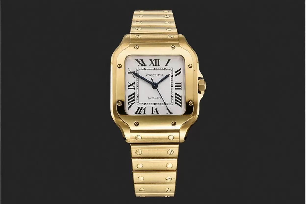 Cartier - Santos De Cartier 35mm Mens YG/YG White 3KF MY9015 - 图片 11