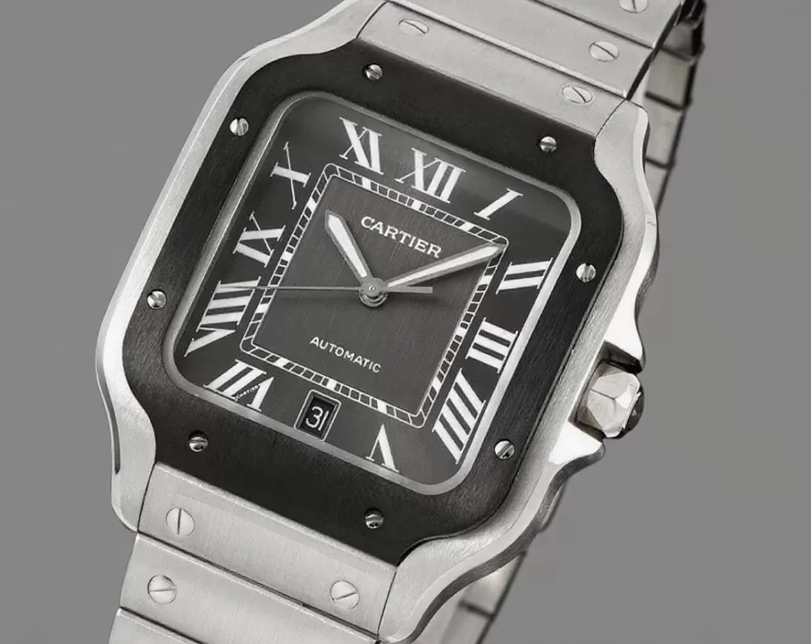 Santos De Cartier Mens XL 40mm SS/SS Gray BVF 9019