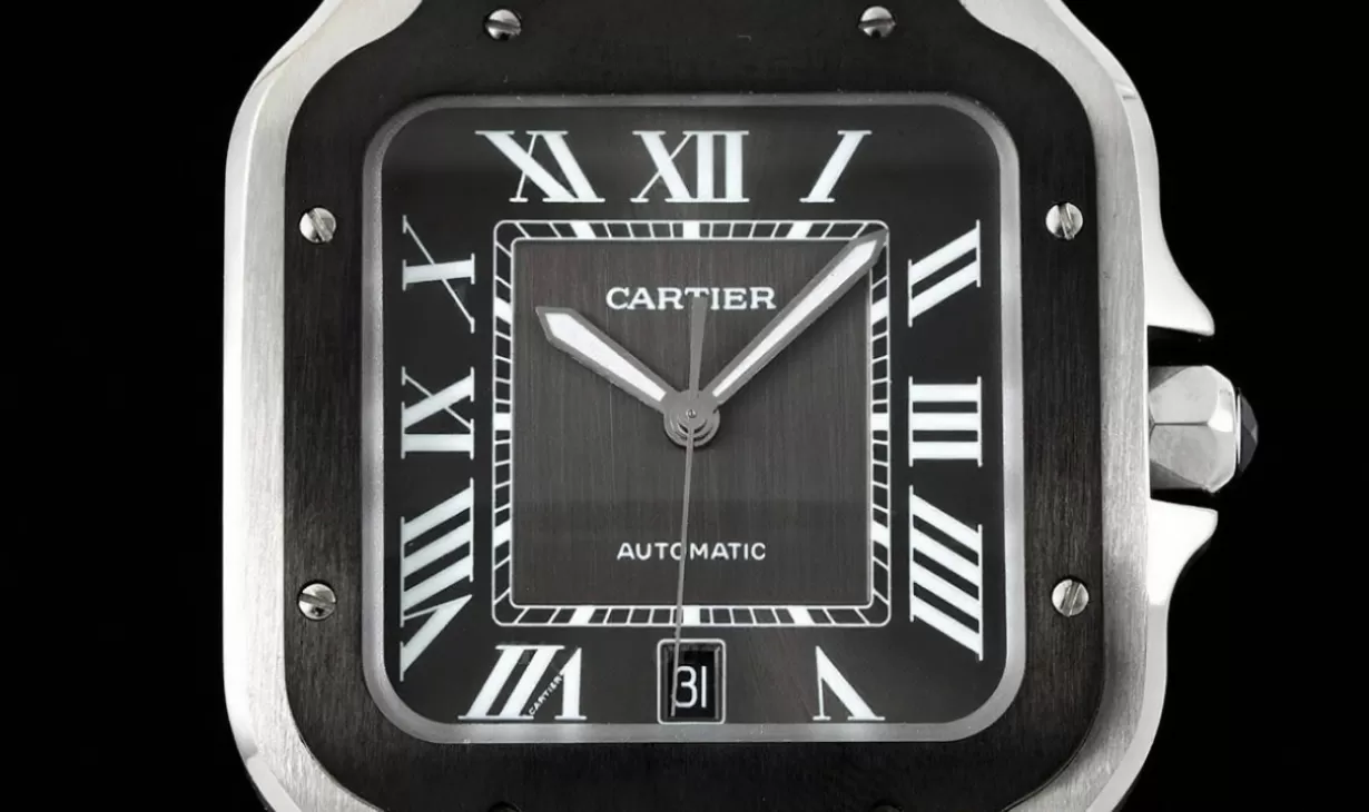 Alternative view of Santos De Cartier Mens XL 40mm SS/SS Gray BVF 9019