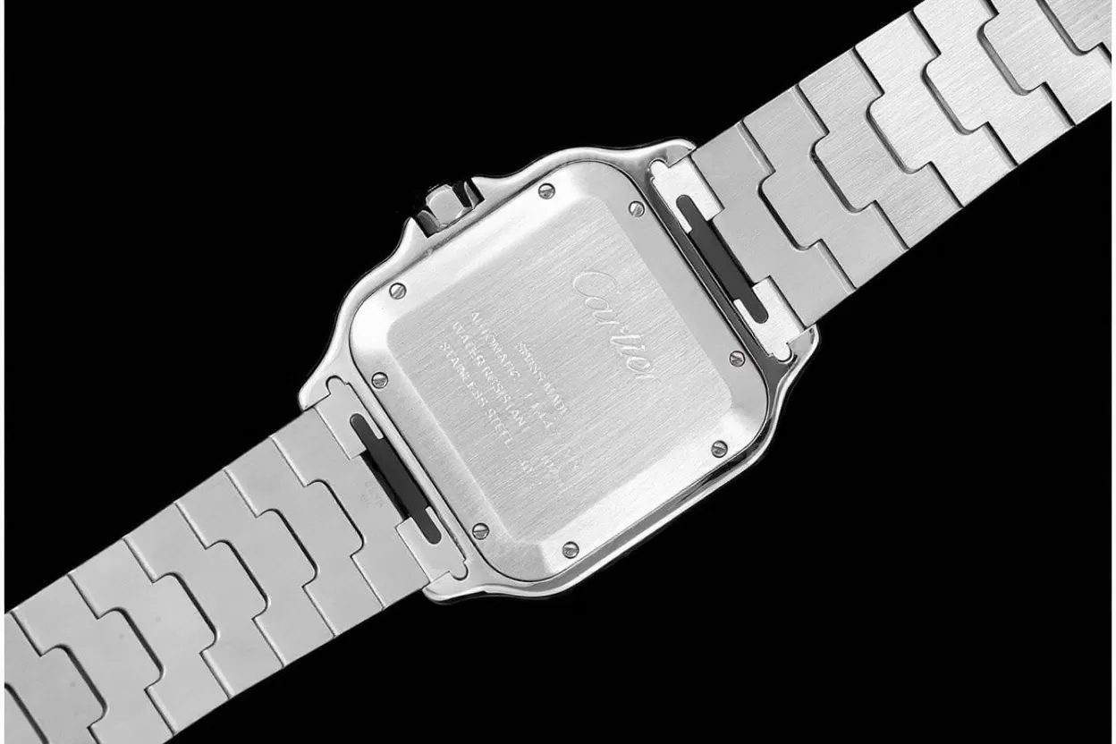 Santos De Cartier Mens XL 40mm SS/SS Gray BVF 9019 - Image 7