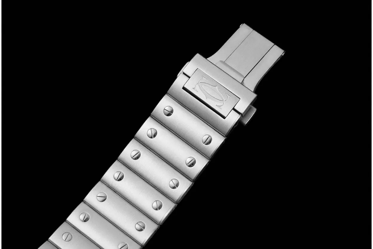 Santos De Cartier Mens XL 40mm SS/SS Gray BVF 9019 - Image 14