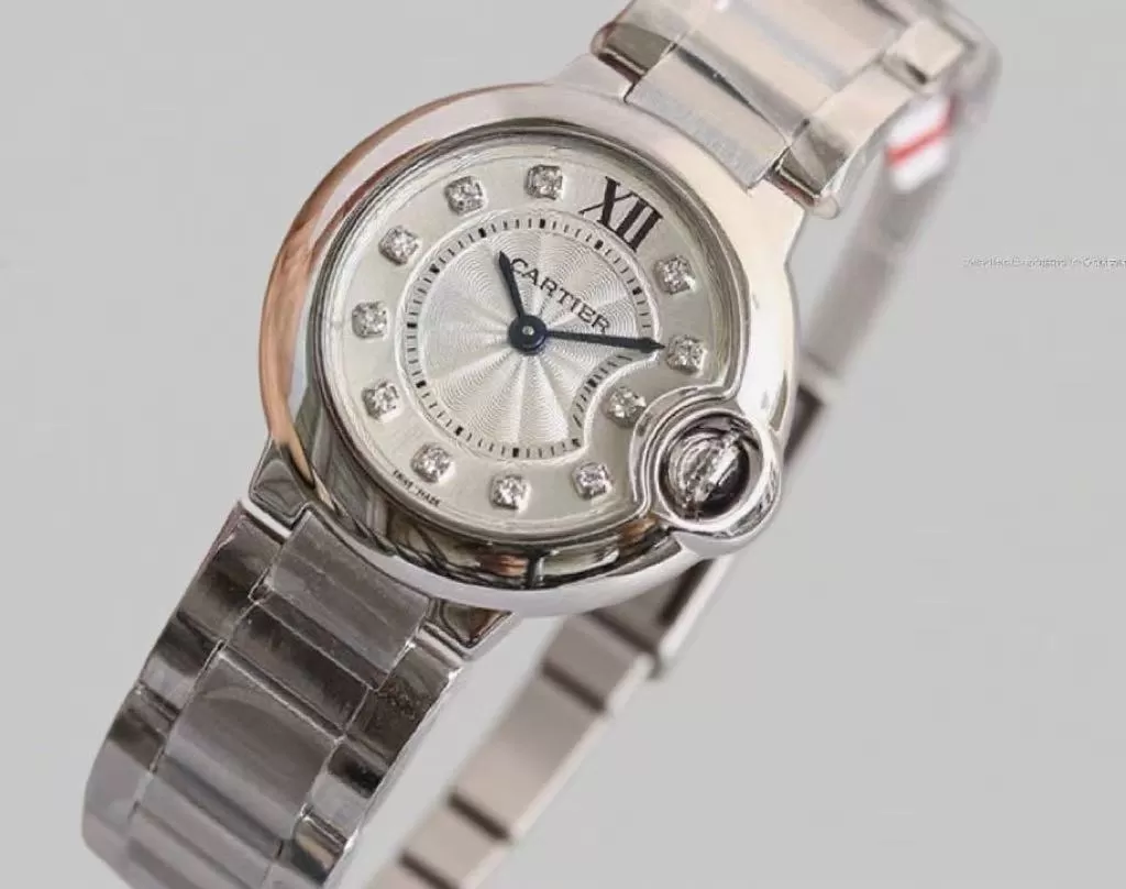 Alternative view of Cartier Balon Bleu De Cartier 3KF White 28mm Ladies Swiss Quartz
