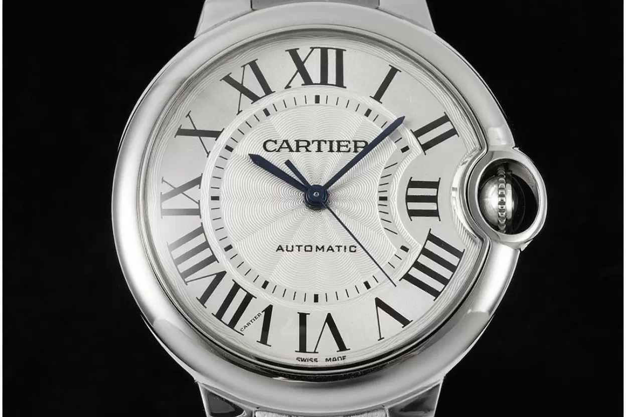 Alternative view of Cartier Balon Bleu De Cartier SS/SS White/Stk 36mm 3KF A076