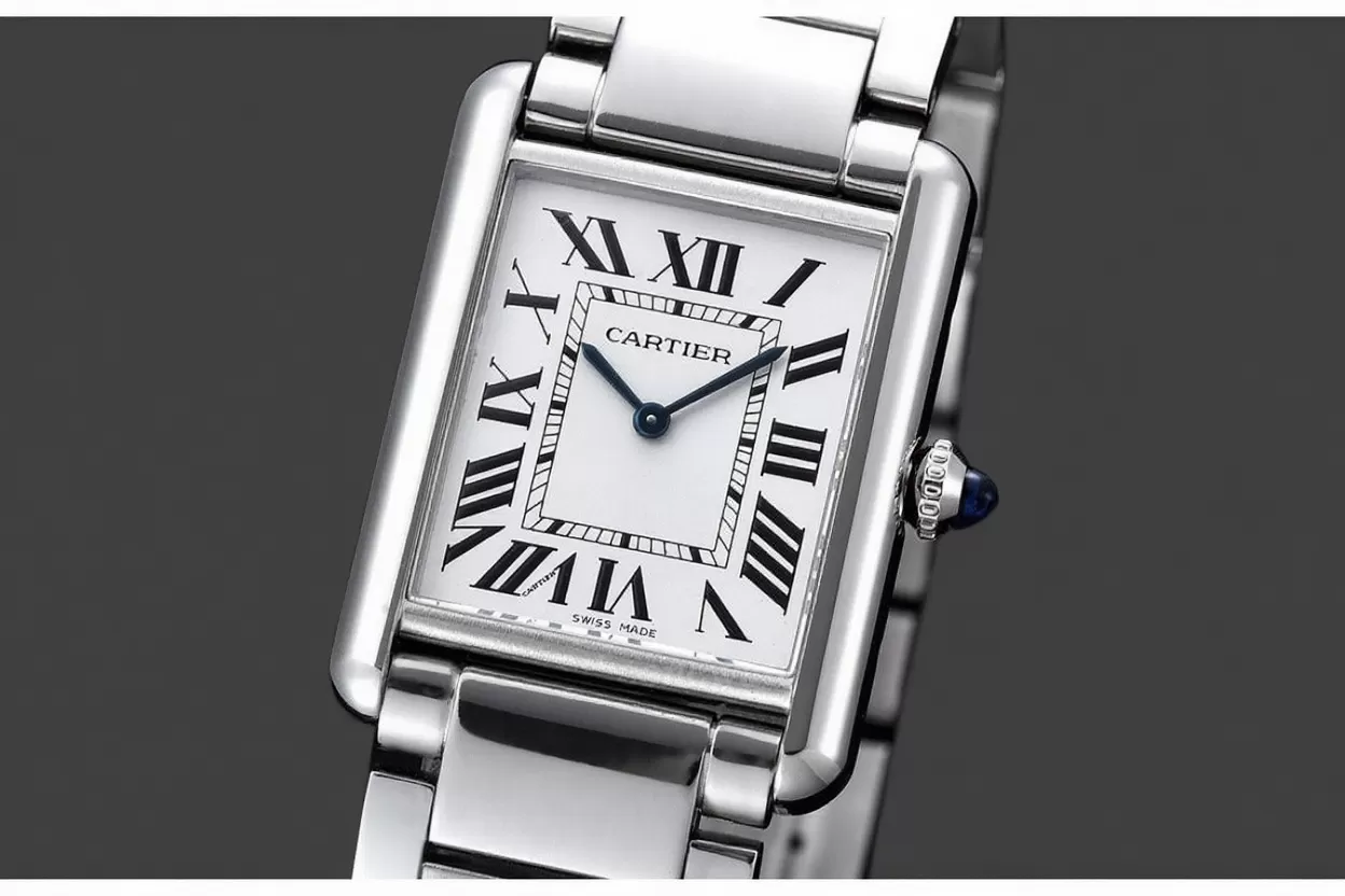 Tank Must 25.5MM White Dial On SS Bracelet K11F Quartz