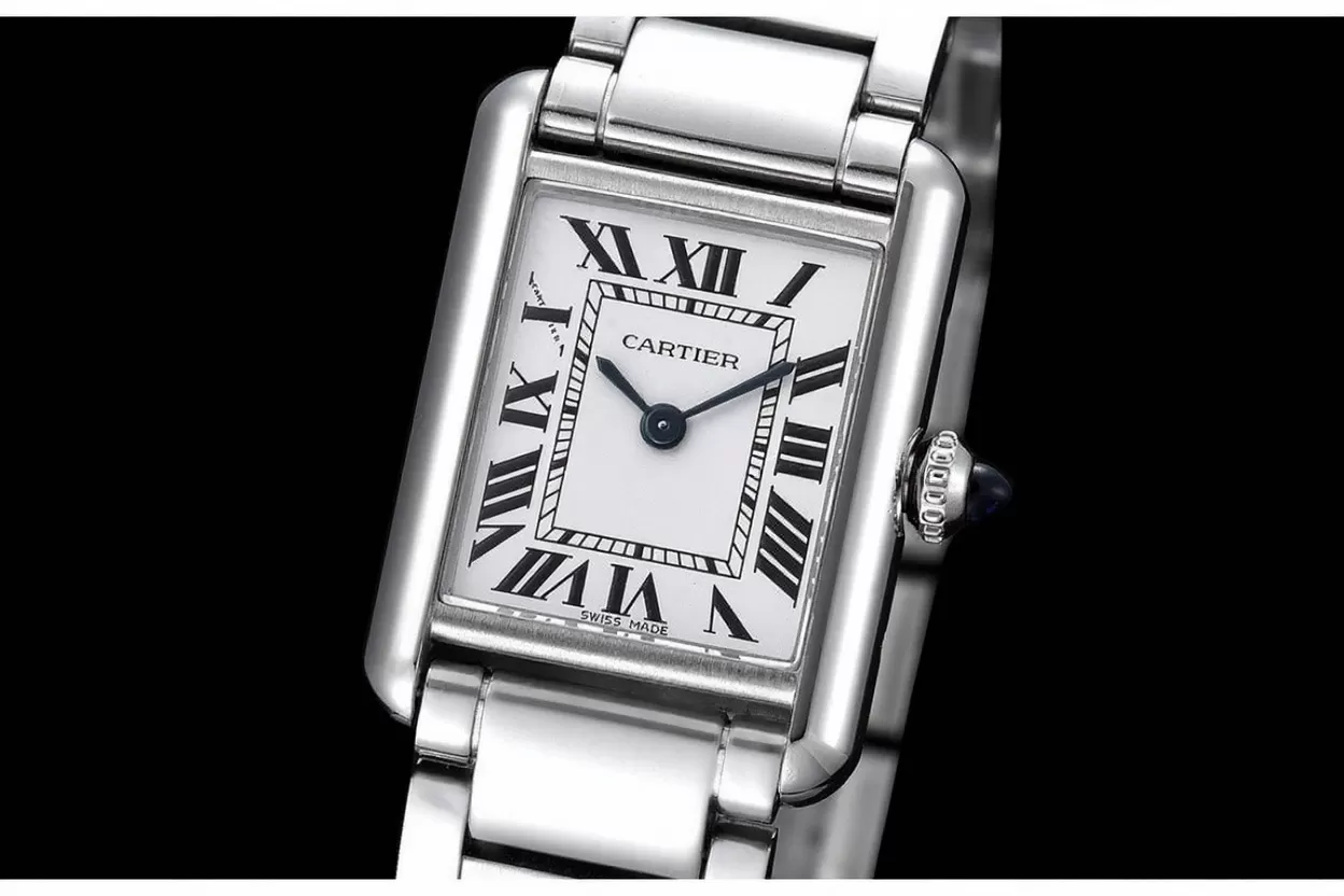 Tank Must Small White Dial On SS Bracelet K11F Quartz