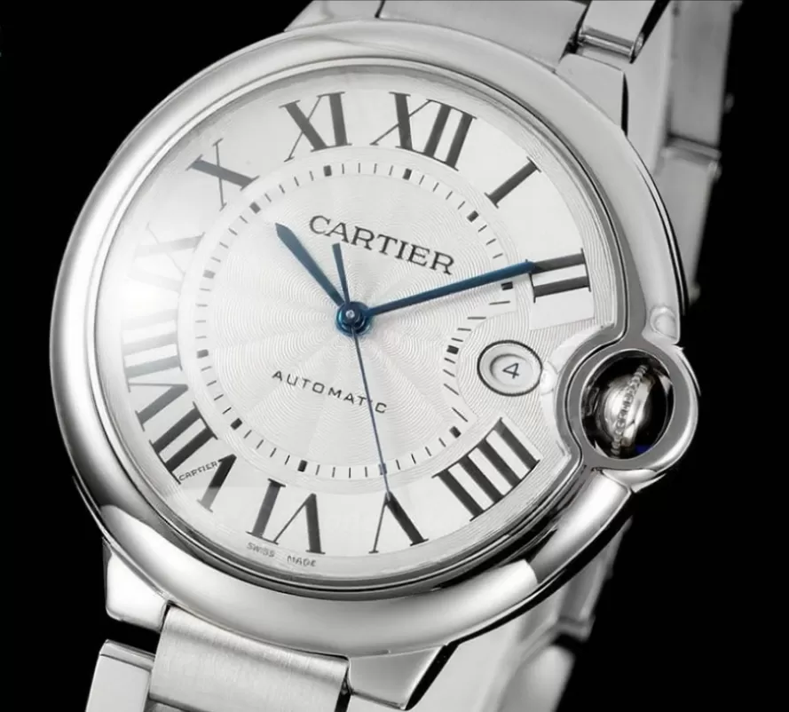Ballon Bleu De Cartier 42mm White Textured Dial SS/SS V6F V8 A2824